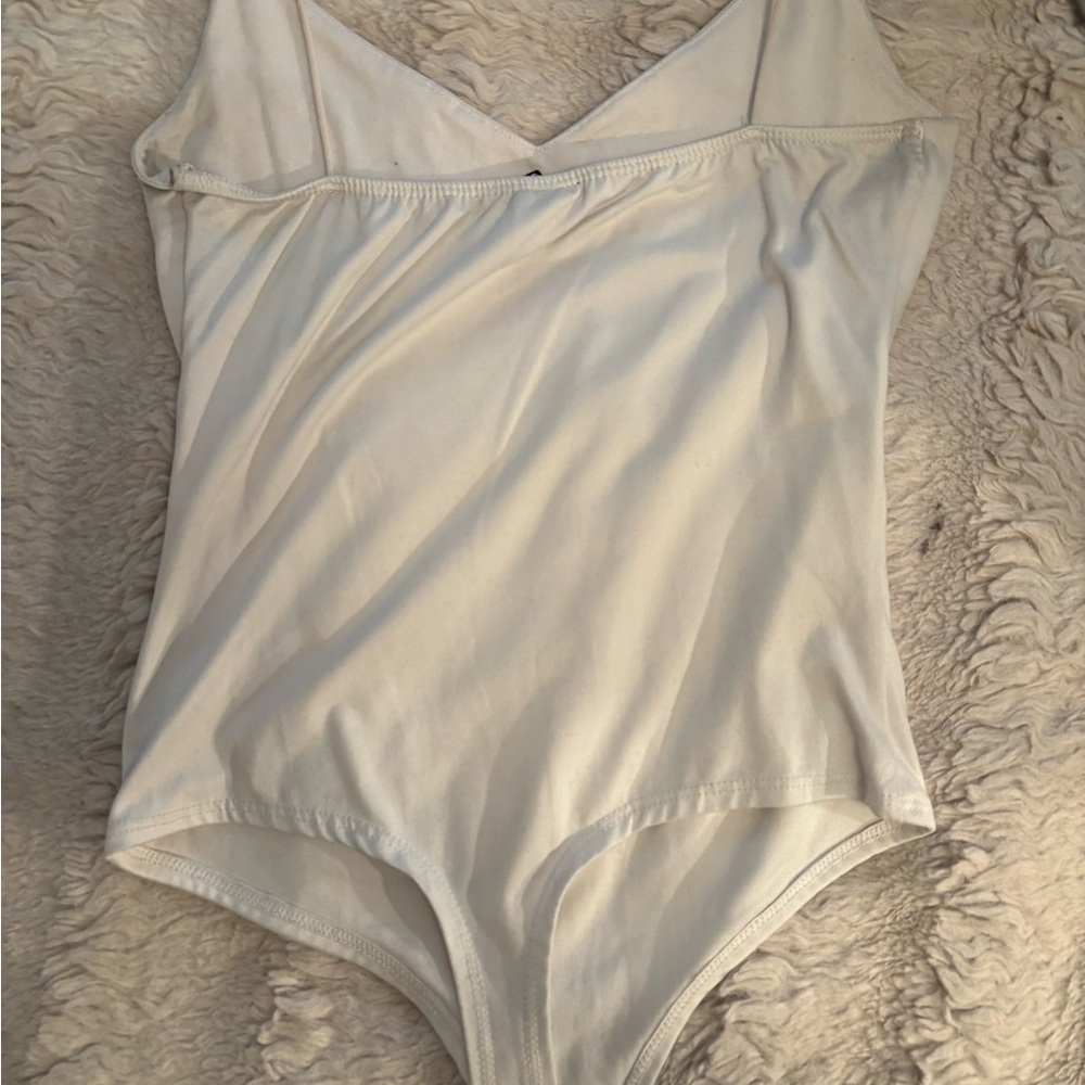 White Spaghetti Strap Bodysuit - Picture 4 of 4